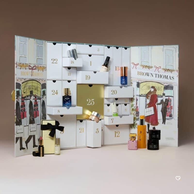 Brown Thomas Advent Calendar 2026 open drawers, a prestige skincare advent calendar