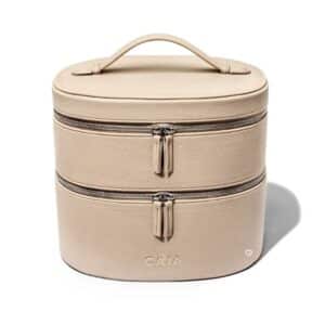 CAIA Advent Calendar 2026 two-tier vegan-leather beauty case, closed