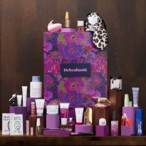 Debenhams beauty advent calendar 2026 contents displayed, 29 products worth £528
