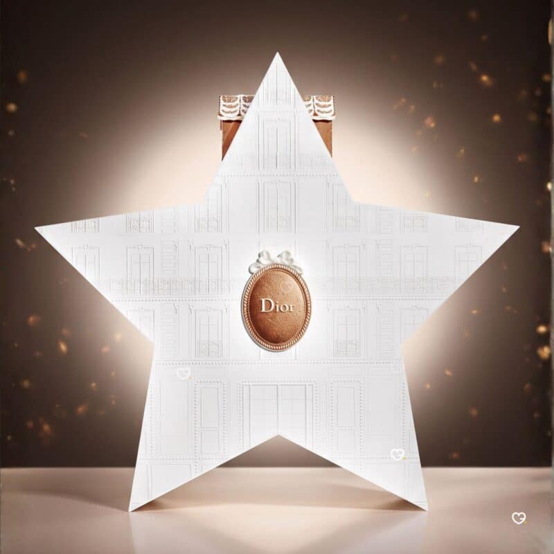 Dior Advent Calendar 2026 closed star keepsake box in a festive gold setting