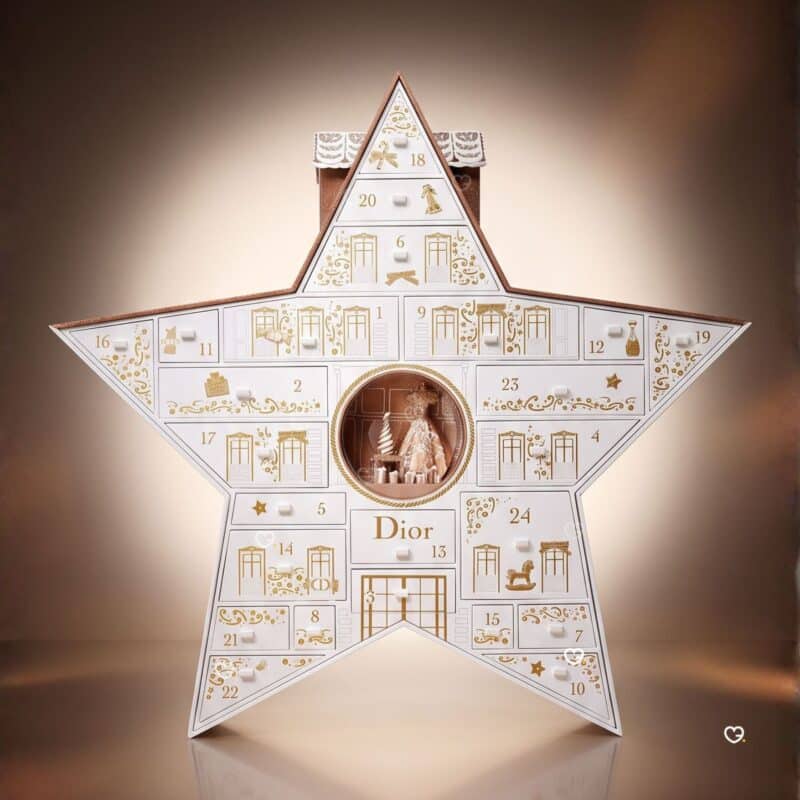 Dior Advent Calendar 2026 open showing all 24 numbered doors, luxury advent calendar