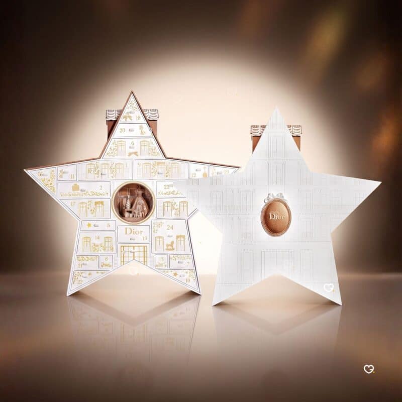 Dior Advent Calendar 2026 open and closed star boxes side by side