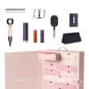 Dyson Advent Calendar 2026 with drawer 4 open and the full haircare line-up arranged above the box