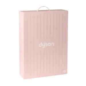 Dyson Advent Calendar 2026 pink gift box closed with handle on a white background