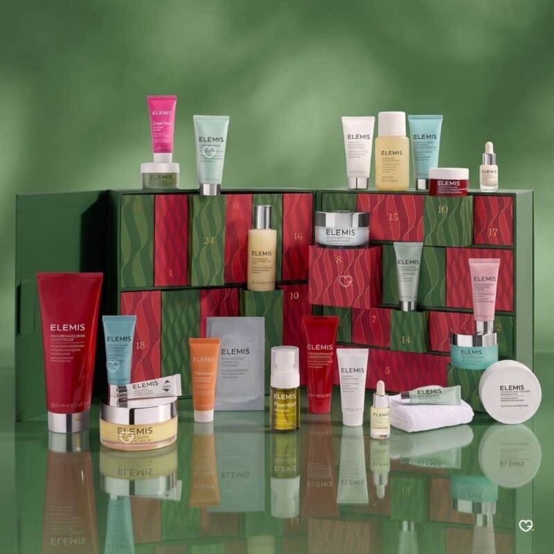 Elemis skincare advent calendar 2026 contents with three full-size Pro-Collagen icons