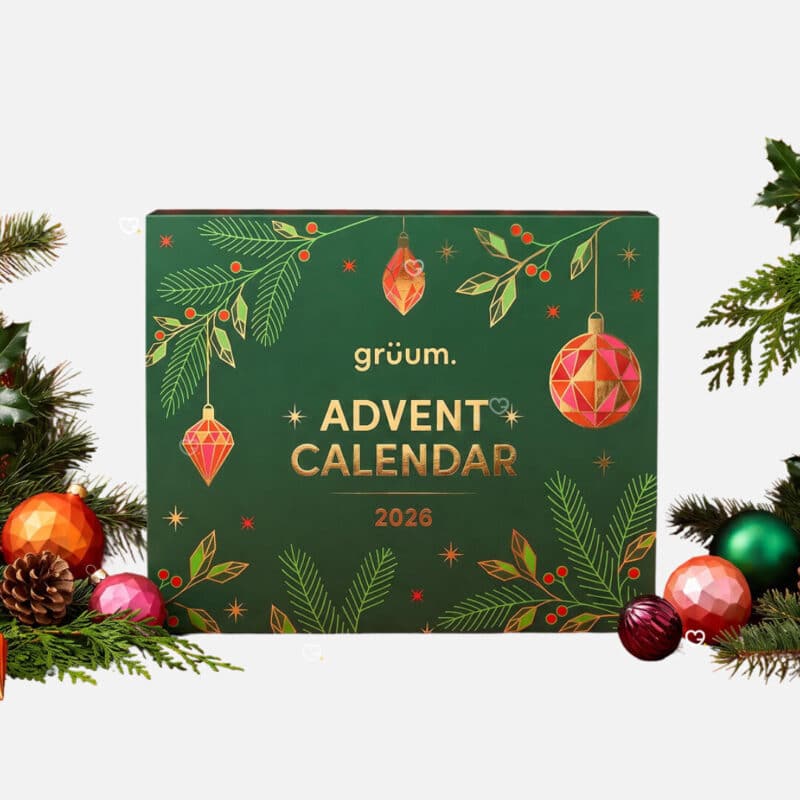 Grüum Advent Calendar 2026 full-size self-care advent calendar with baubles