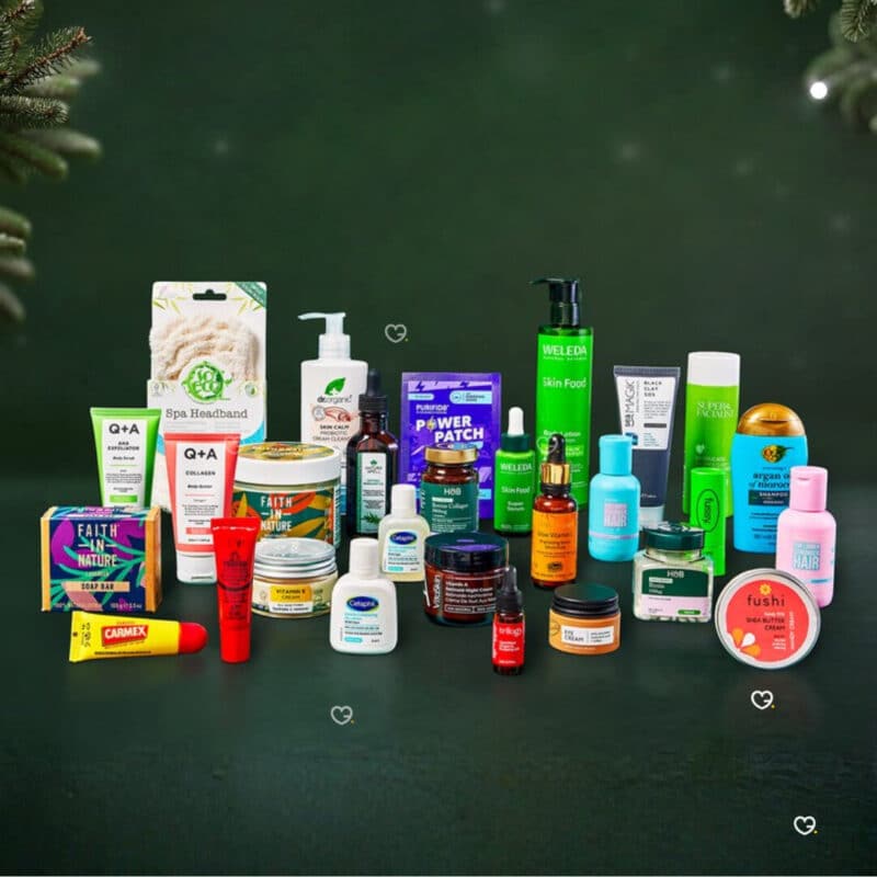 All products of the Holland & Barrett Advent Calendar 2026, full-size and travel sizes