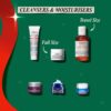 Kiehl's Advent Calendar 2026 cleansers and moisturisers: Ultra Facial Cream, Calendula Foaming Face Wash and Midnight Recovery Cloud Cream