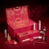 Kiko advent calendar 2026 open case with lipsticks, mascara and skincare on red
