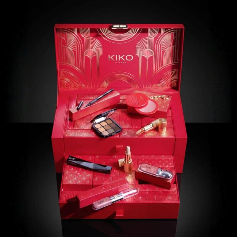 Kiko Advent Calendar 2026 selection of lipsticks and eye makeup