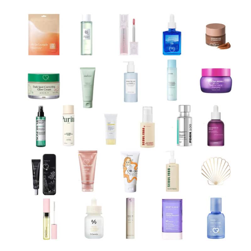 Korean Skincare Advent Calendar 2026 full contents grid of all 27 products