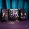 Kusmi Tea Advent Calendar 2026 open with tarot cards and crystals on velvet