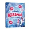 Labello KISSMAS advent calendar 2026 closed pink box on white background, 24-door lip care calendar