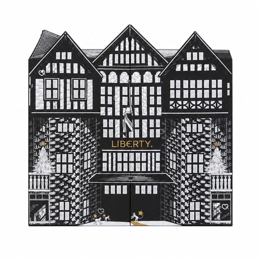 Liberty Men's Advent Calendar 2026 closed box in Liberty Evelyn Trail print