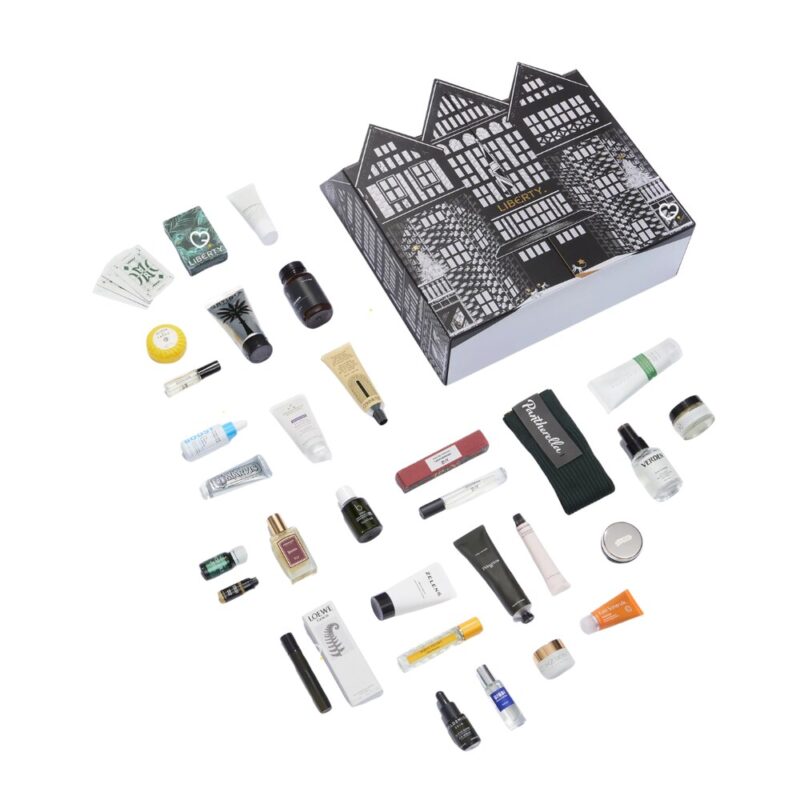 Full contents of the Liberty Men's Advent Calendar 2026, 29 grooming and fragrance products