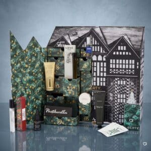 Liberty Men's Advent Calendar 2026 opened showing grooming and fragrance products