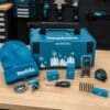 Makita Advent Calendar 2026 tools laid out including ratchet, drill bits and tape measure