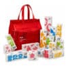 MiiN Cosmetics advent calendar 2026 reusable red tote beside all 24 K-beauty boxes