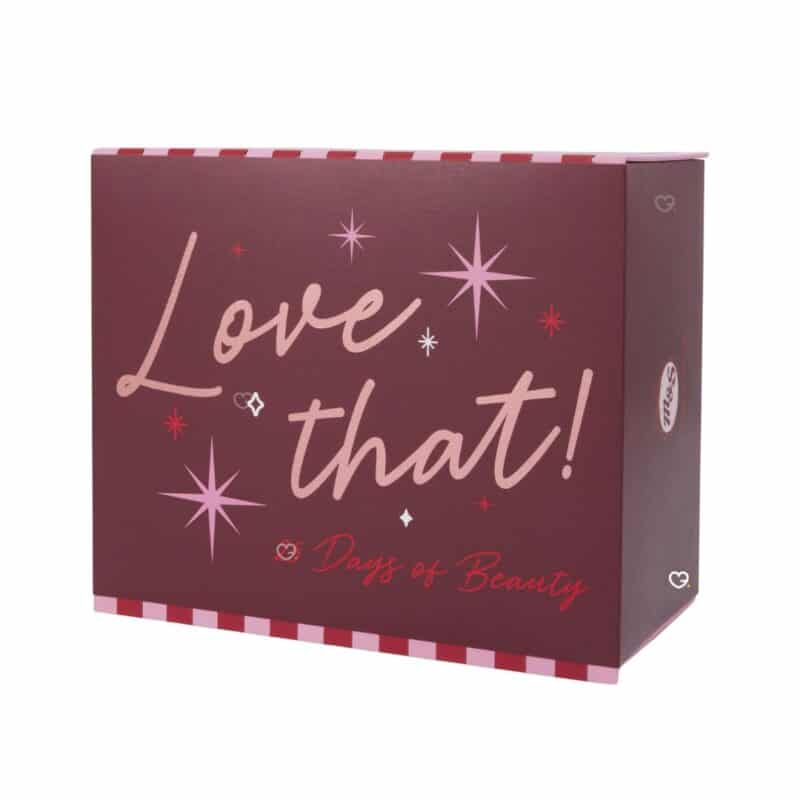 Marks & Spencer Beauty Advent Calendar 2026 candy-striped keepsake box on a white background
