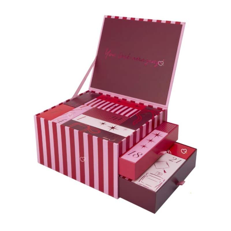 Marks & Spencer Beauty Advent Calendar 2026 opened to show the numbered drawers