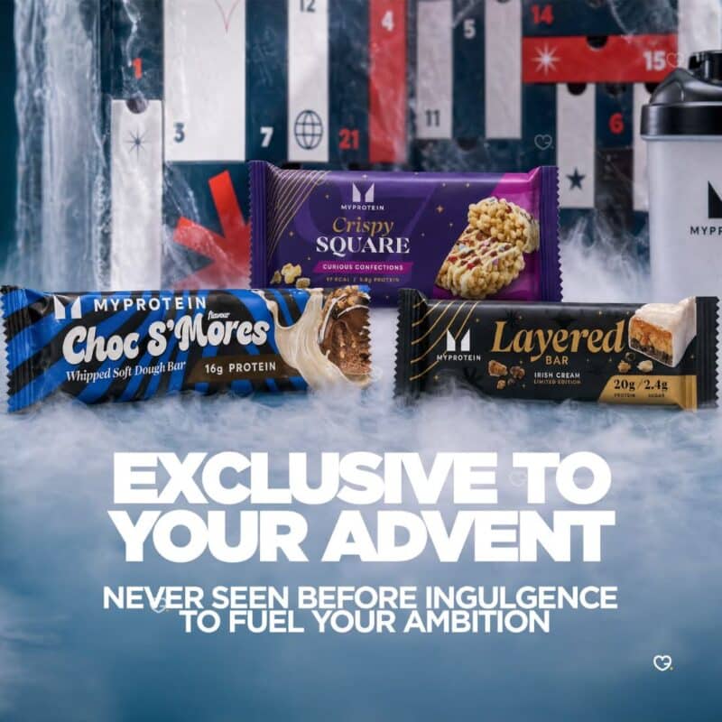 Myprotein Advent Calendar 2026 limited-edition bars.