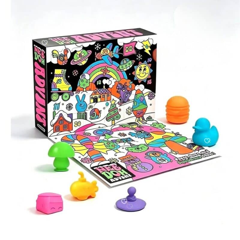 NeeDoh Advent Calendar 2026 with fold-out playmat and mini squishies