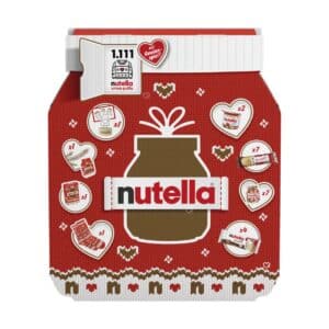 Nutella Advent Calendar 2026 jar-shaped box on a white background