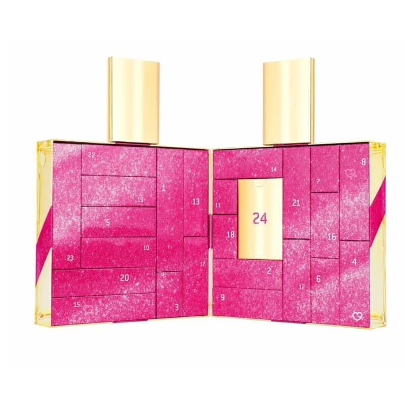 Nuxe Advent Calendar 2026 numbered pink glitter doors open