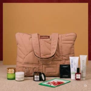 Oh My Cream x LRNCE advent calendar 2026 pouch with clean beauty products
