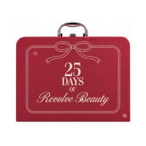 Revolve Advent Calendar 2026 closed beauty box on a white background
