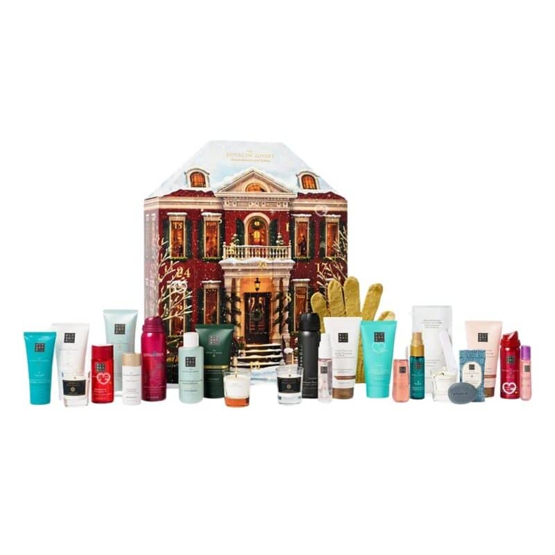 Rituals 2026 advent calendar full contents, 24 body and wellness products on white