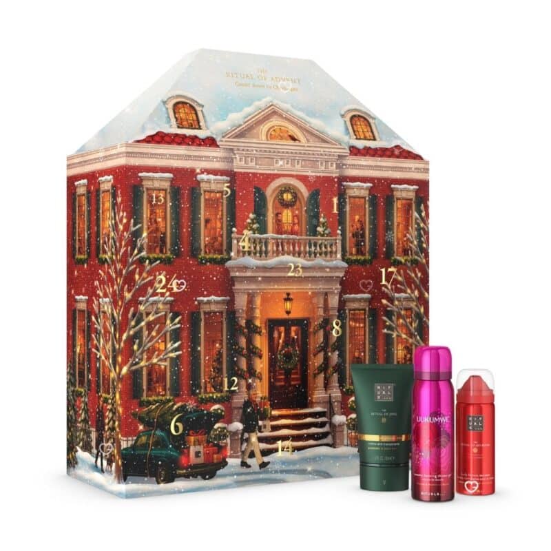 Rituals Advent Calendar 2026 box with Jing and Ayurveda body products on white