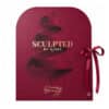 Sculpted By Aimee Advent Calendar 2026 closed burgundy box with satin ribbon tree