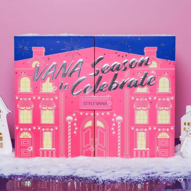 Stylevana K-beauty advent calendar 2026 in a Christmas setting