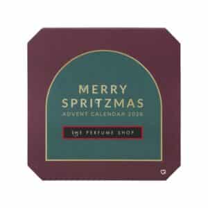 The Perfume Shop Advent Calendar 2026 Merry Spritzmas box with 24 doors