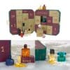 The Perfume Shop Advent Calendar 2026 designer fragrance minis in a festive snow setting