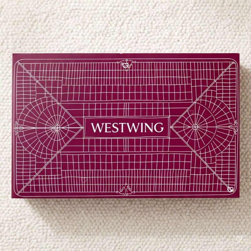 Westwing Advent Calendar 2026 box lid with a white line drawing and WESTWING logo