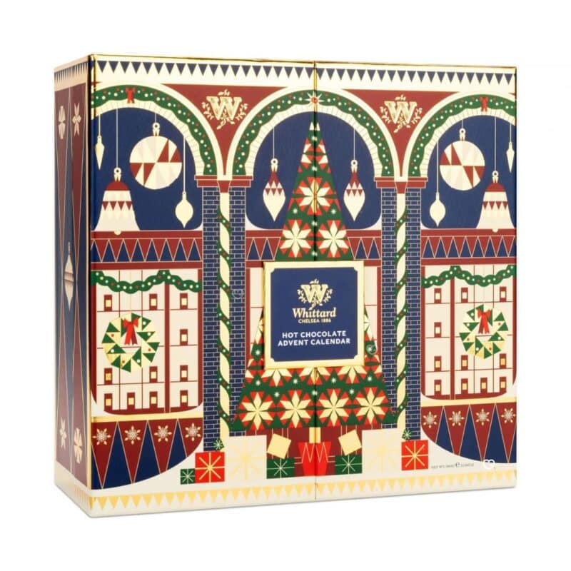 Whittard Hot Chocolate Advent Calendar 2026 closed illustrated box on a white background