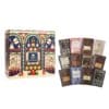 Whittard hot chocolate advent calendar box beside its twelve flavour sachets