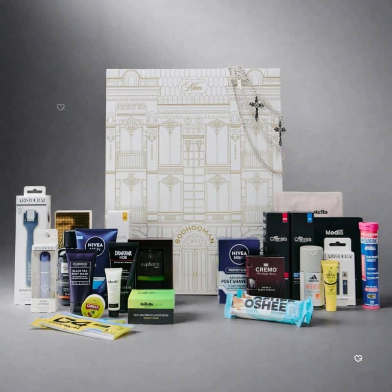 BoohooMAN 2026 men's advent calendar with all 25 grooming and lifestyle products
