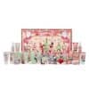 Cath Kidston Advent Calendar 2026 box standing with all 24 travel-size treats lined up on a white background