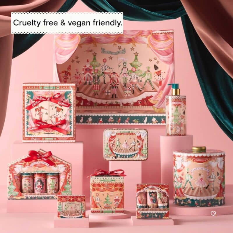 Cath Kidston Advent Calendar 2026 cruelty free and vegan friendly display with the bath and body gift boxes