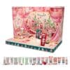 Cath Kidston Advent Calendar 2026 pop-up theatre with the door cards standing and the Joy Makers banner on the beauty calendar