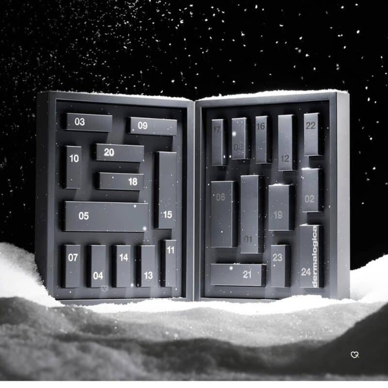 Dermalogica Advent Calendar 2026 open with its 24 numbered doors