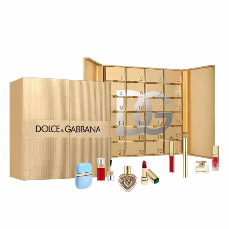 Dolce & Gabbana Advent Calendar 2026 box, open calendar and full product spread