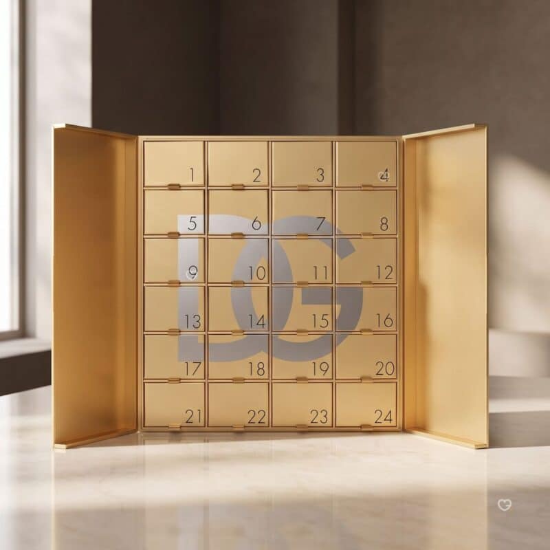 Dolce & Gabbana Advent Calendar 2026 open showing the 24 numbered doors