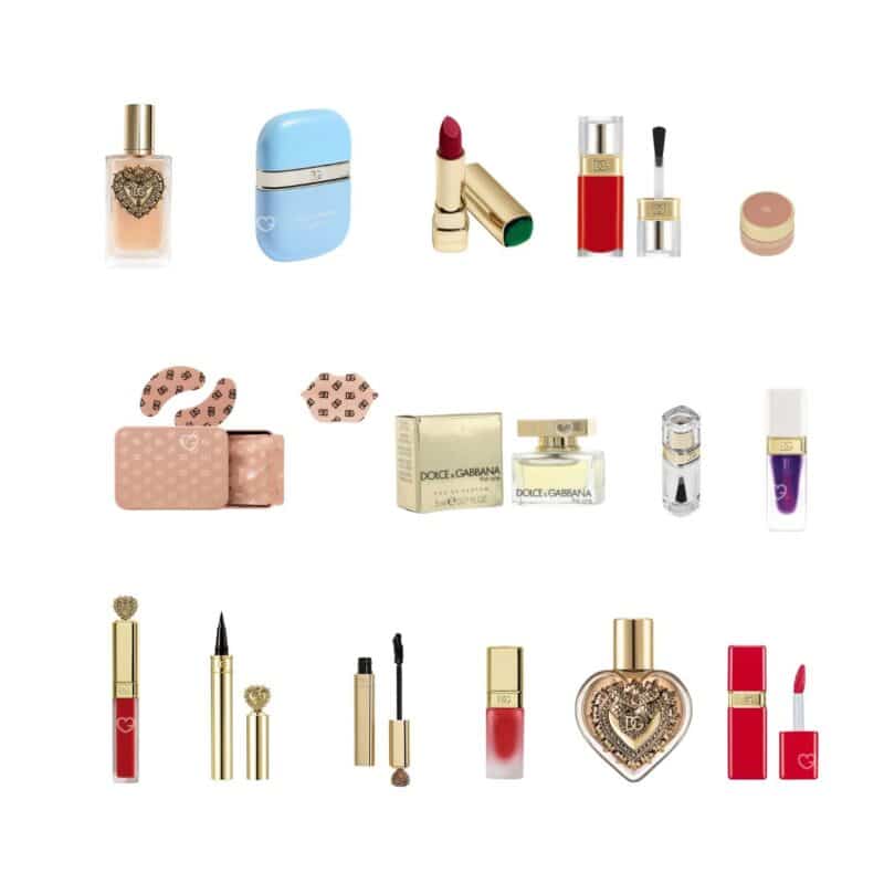 Dolce & Gabbana Advent Calendar 2026 all 24 products laid out