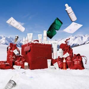 Dr. Barbara Sturm advent calendar 2026 full skincare lineup in the snow