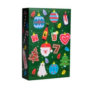 Happy Socks Advent Calendar 2026 green festive gift box with 24 doors