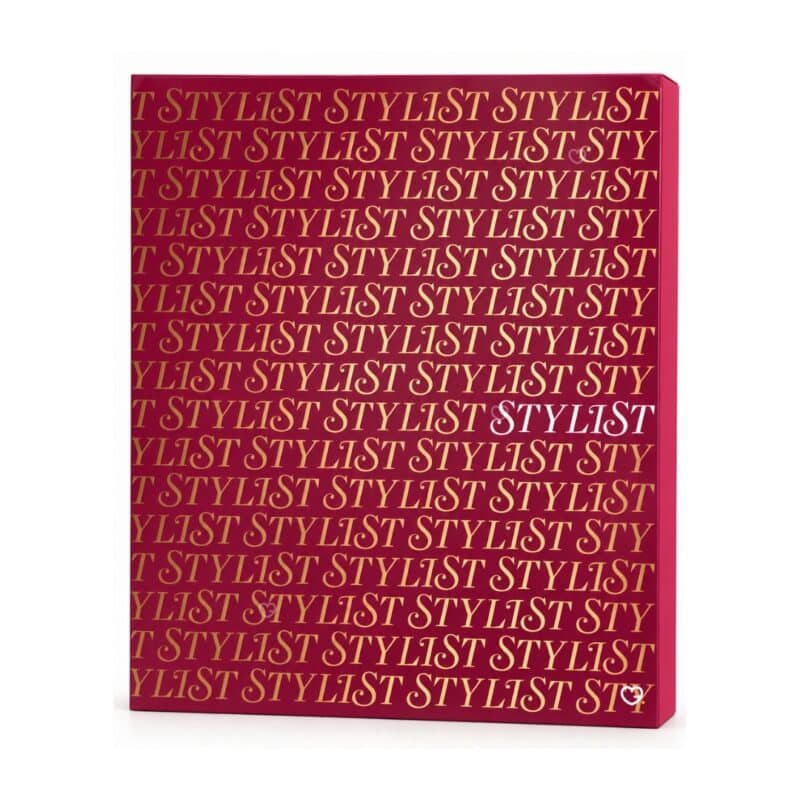 Stylist x Latest in Beauty Advent Calendar 2026 closed red drawer box
